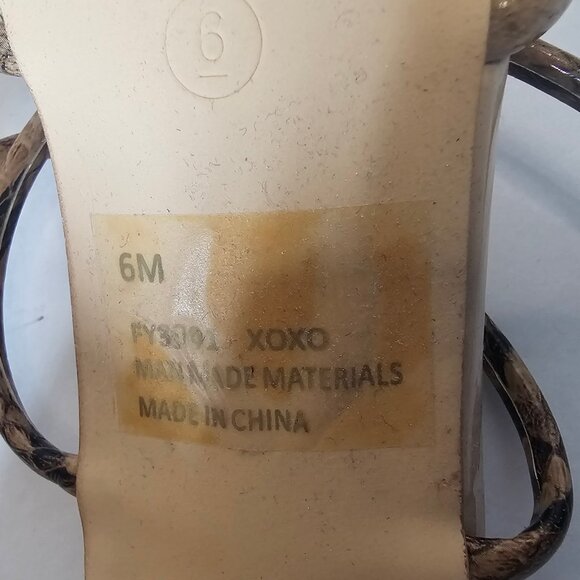 Cape Robbin Snake Print Strappy Pointy Open Toe Ankle Strap Stiletto SZ 6 - Picture 7 of 7